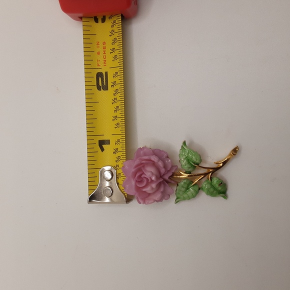 Vintage JJ Jonette Rose Brooch & Clip-On Earrings Set - Excellent Used Condition - Picture 13 of 16